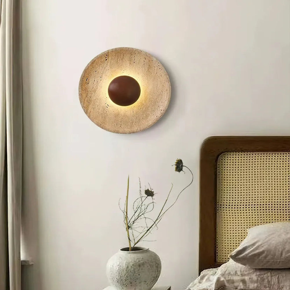 Halo Travertine Wall Lamp - Yiarolight
