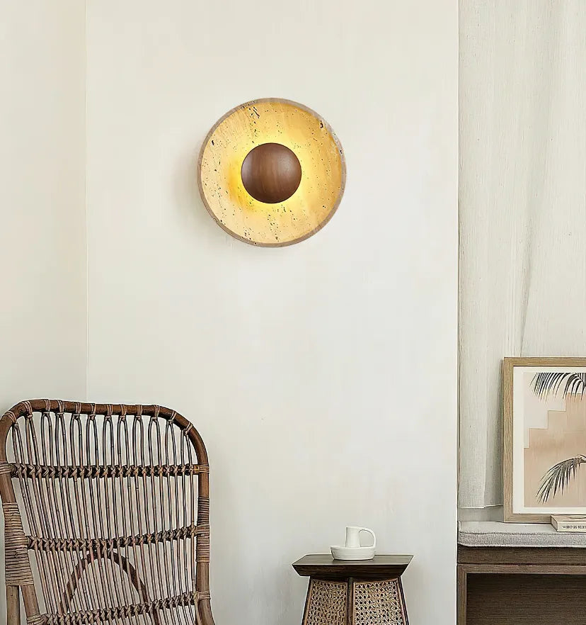 Halo Travertine Wall Lamp - Yiarolight