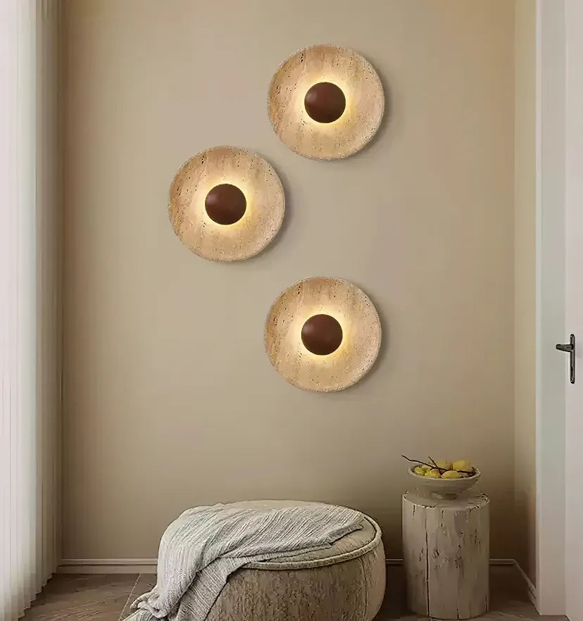 Halo Travertine Wall Lamp - Yiarolight