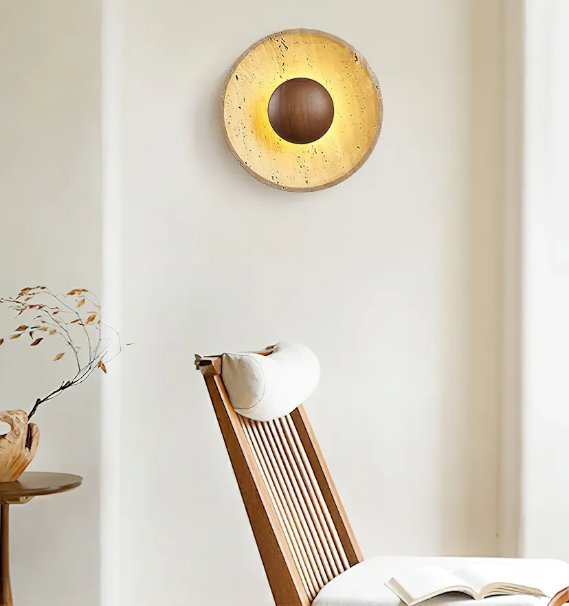 Halo Travertine Wall Lamp - Yiarolight