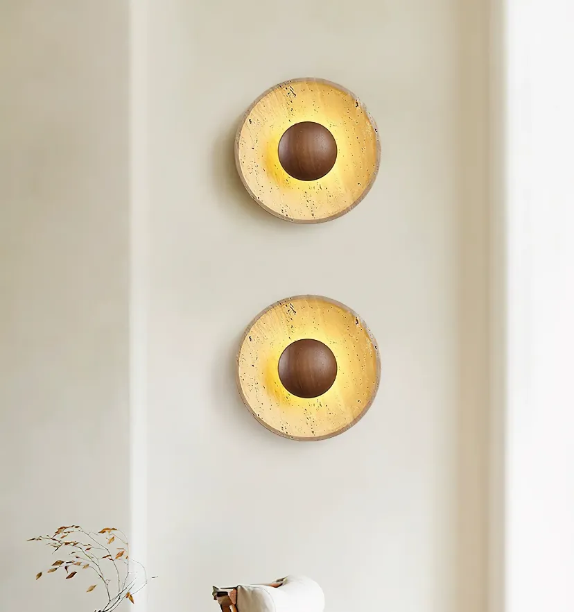 Halo Travertine Wall Lamp - Yiarolight