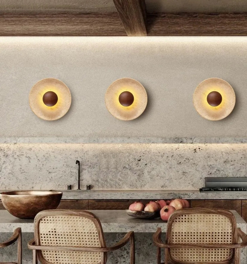 Halo Travertine Wall Lamp - Yiarolight
