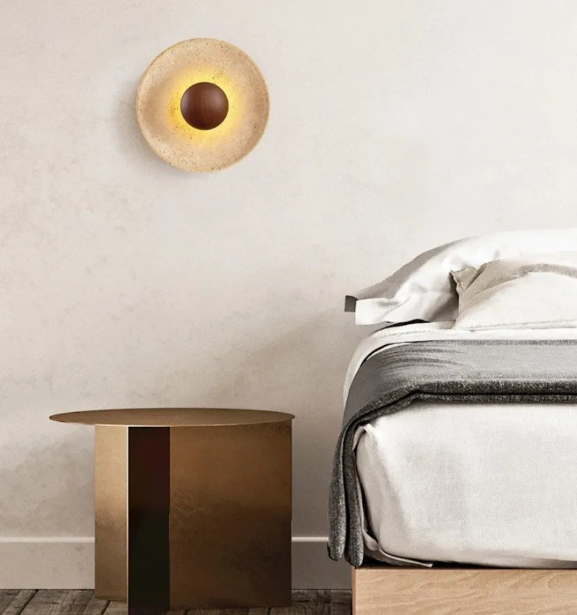 Halo Travertine Wall Lamp - Yiarolight