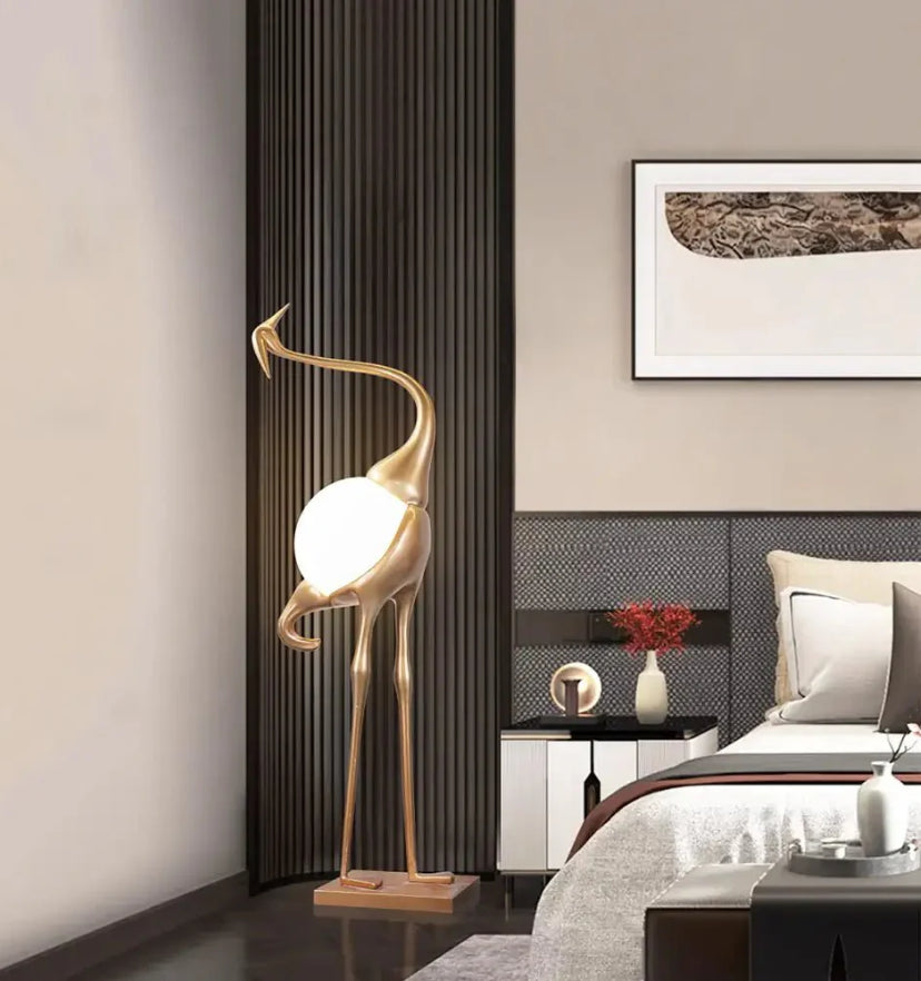 Heron Sculpture Floor Lamp - Yiarolight