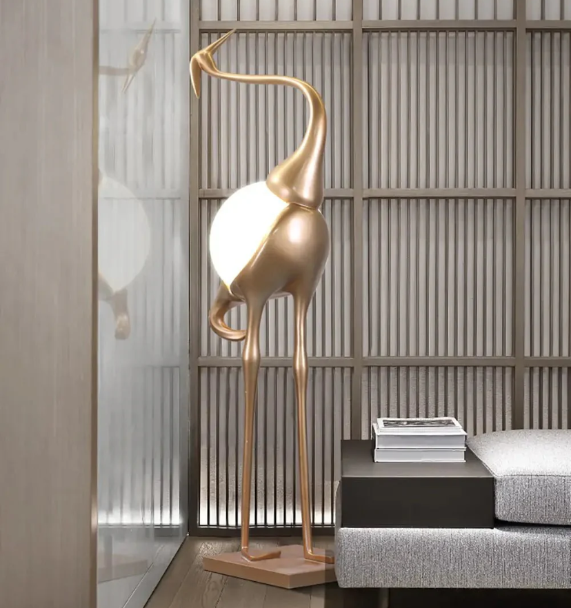 Heron Sculpture Floor Lamp - Yiarolight