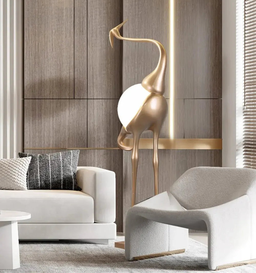 Heron Sculpture Floor Lamp - Yiarolight