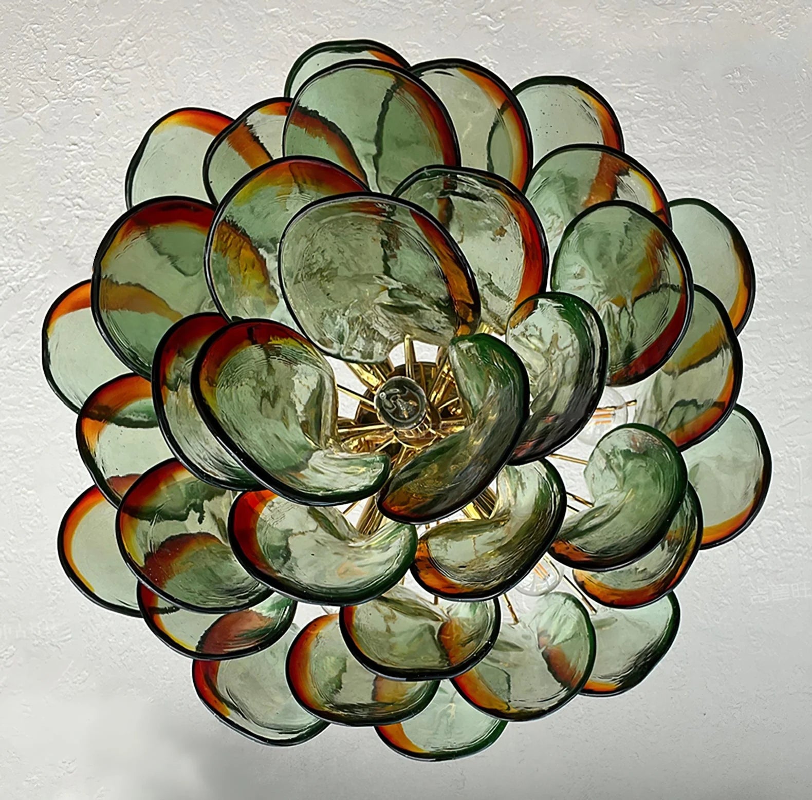 Emerald Flame Murano Glass Chandelier - Auraolight