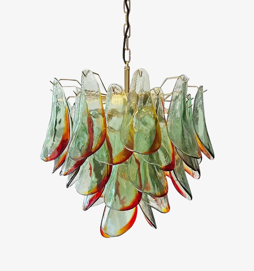 Emerald Flame Murano Glass Chandelier - Auraolight