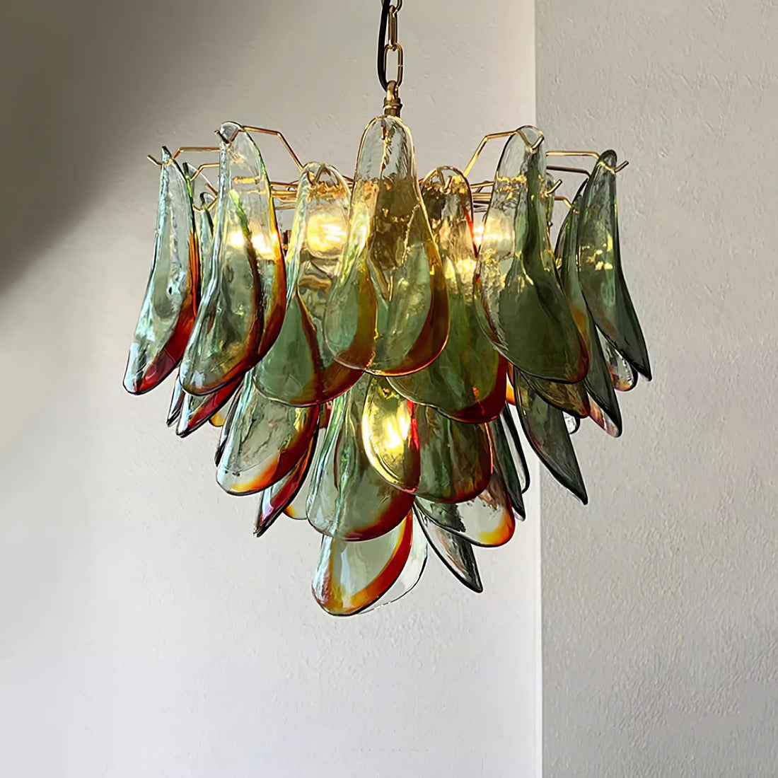 Emerald Flame Murano Glass Chandelier - Auraolight