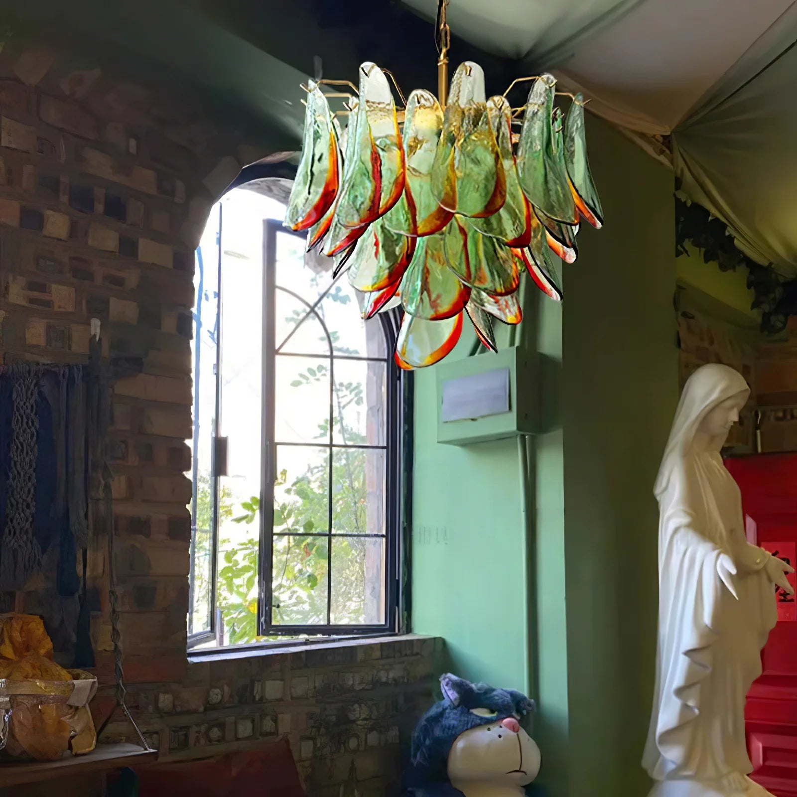 Emerald Flame Murano Glass Chandelier - Auraolight