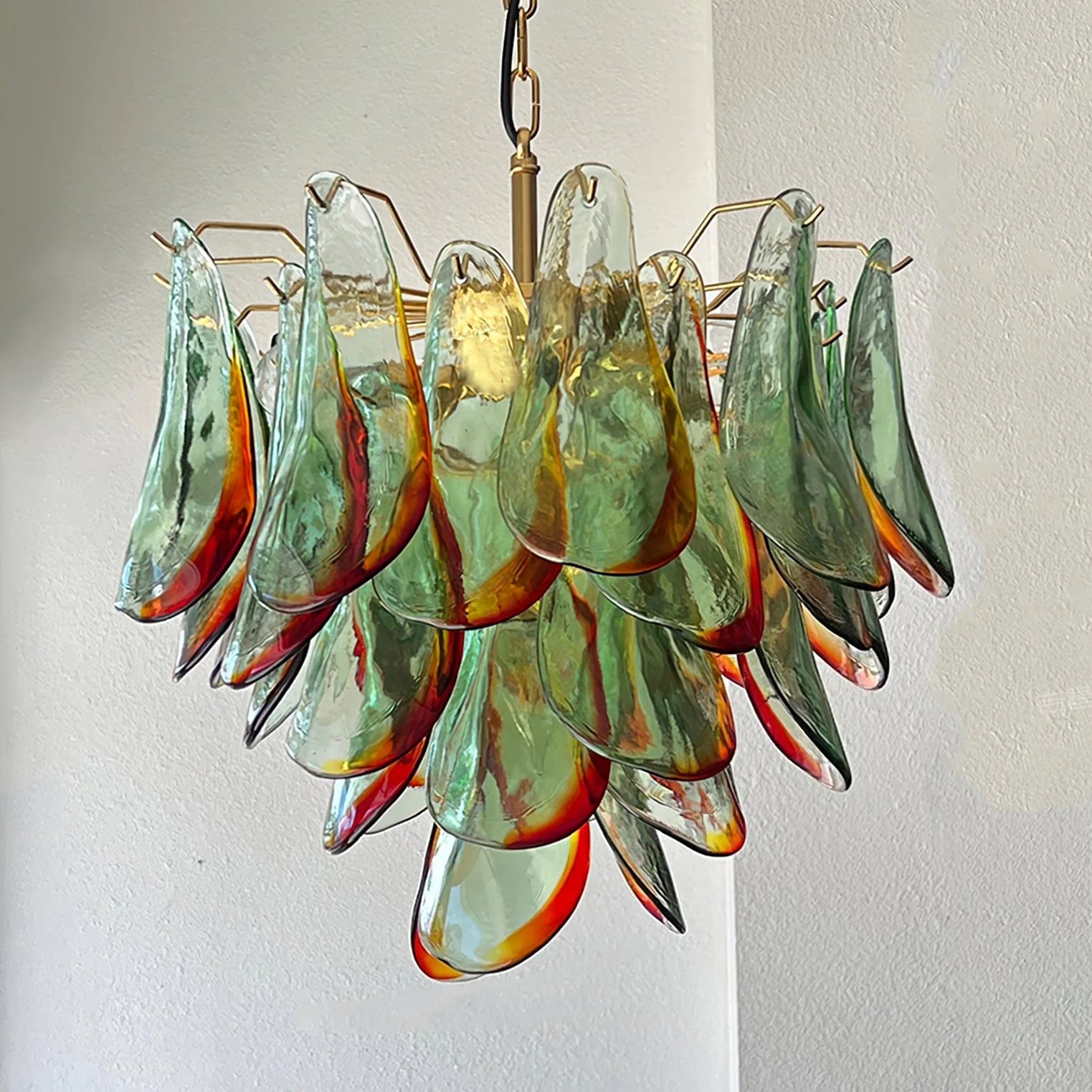 Emerald Flame Murano Glass Chandelier - Auraolight