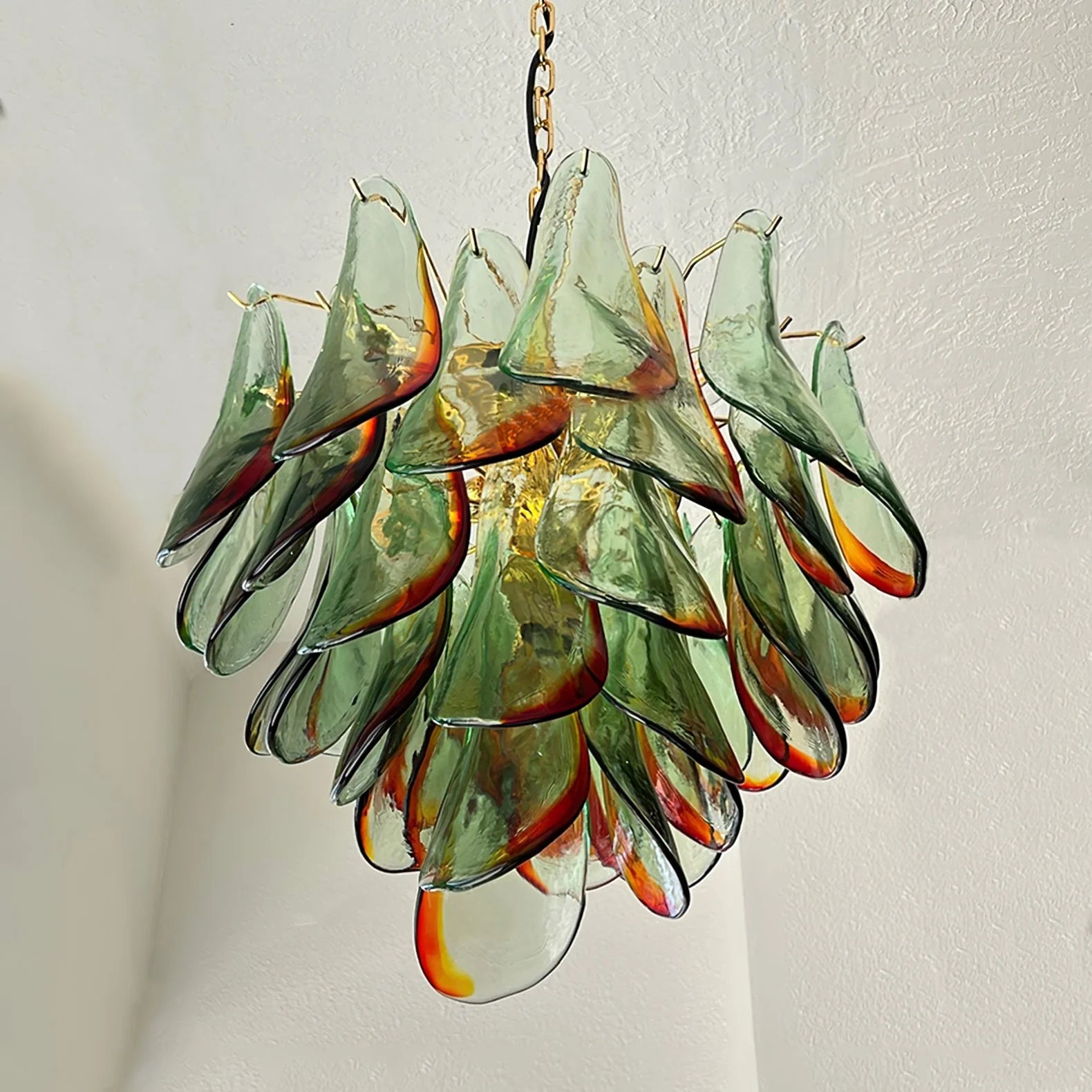 Emerald Flame Murano Glass Chandelier - Auraolight
