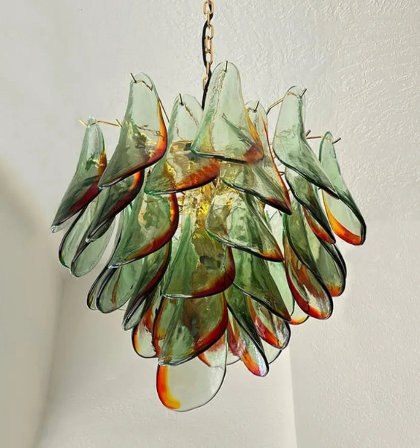 Emerald Flame Murano Glass Chandelier - Auraolight