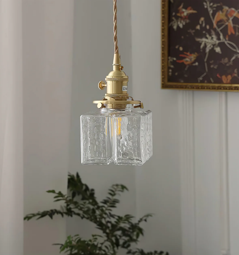 Jewel Glass Brass Pendant Light - Auraolight