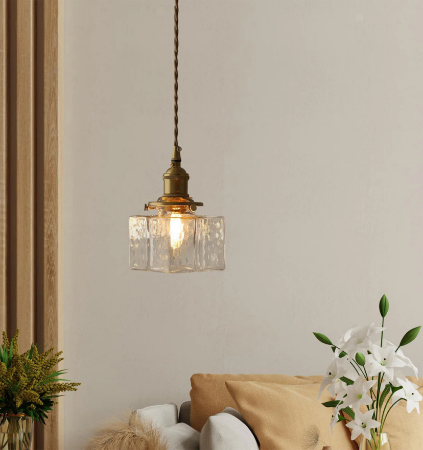 Jewel Glass Brass Pendant Light - Auraolight