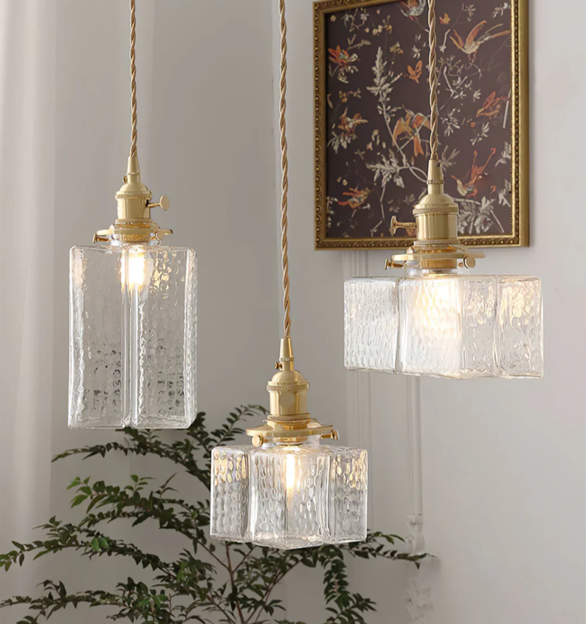 Jewel Glass Brass Pendant Light - Auraolight