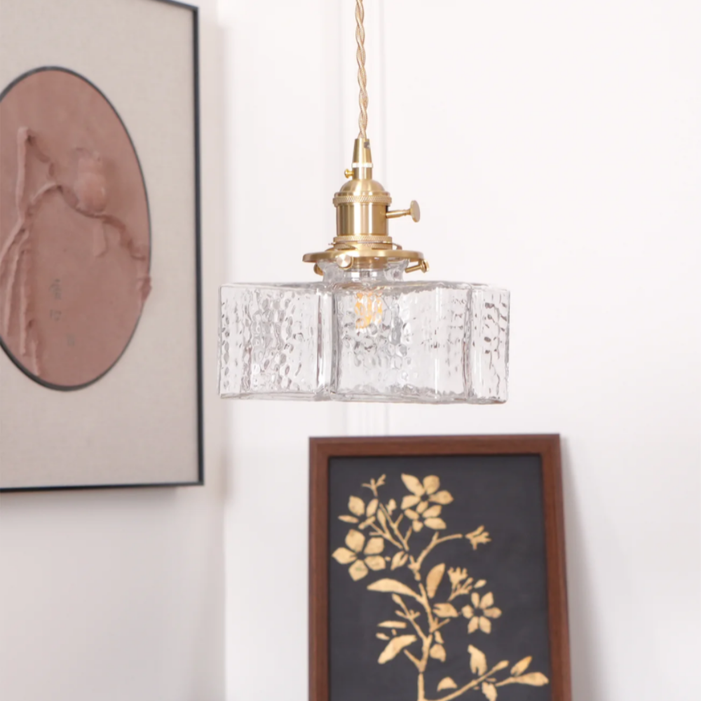Jewel Glass Brass Pendant Light - Auraolight