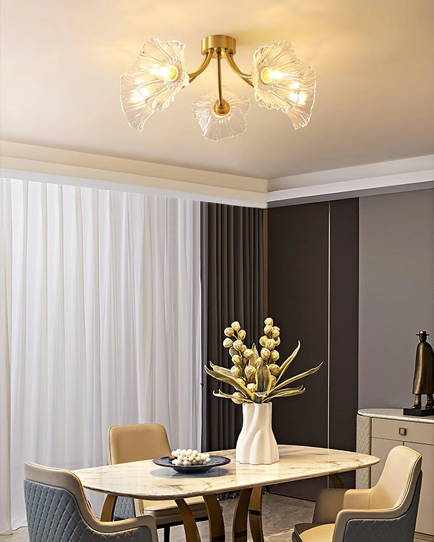 Kalin Flower Glass Ceiling Lamp - Auraolight