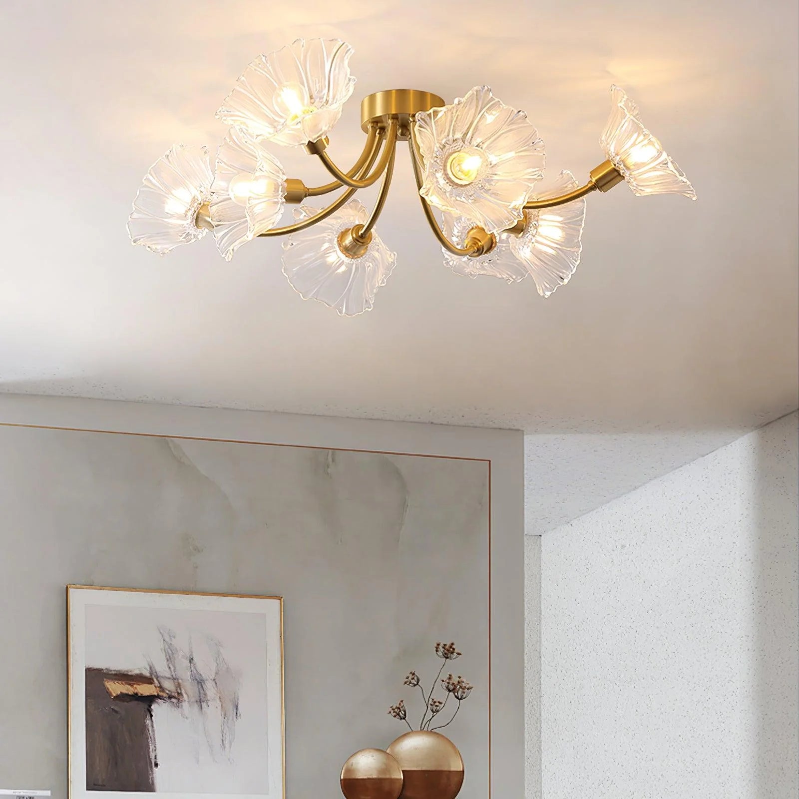 Kalin Flower Glass Ceiling Lamp - Auraolight