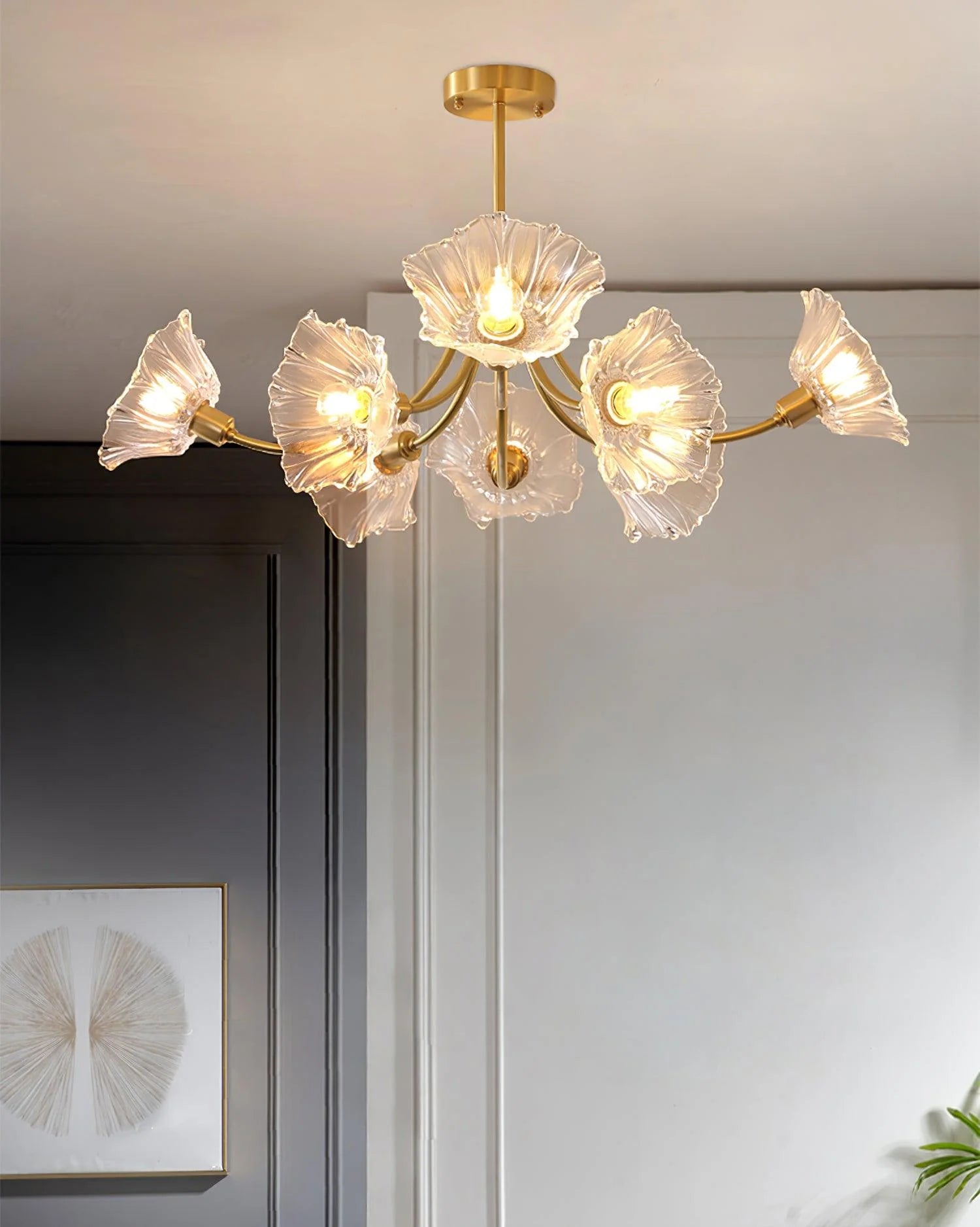 Kalin Flower Glass Chandelier - Auraolight