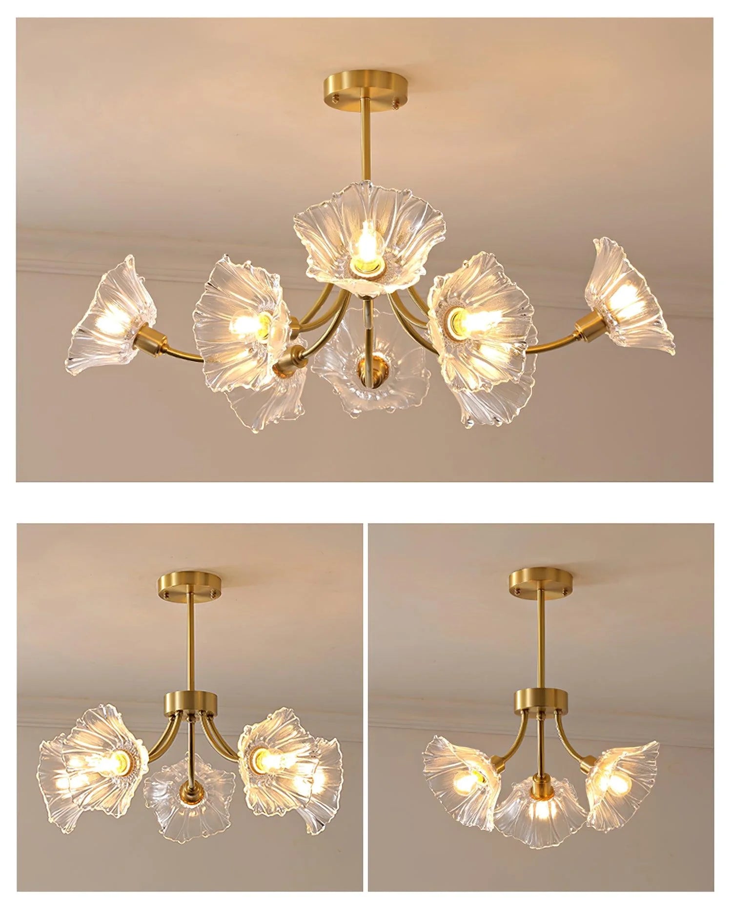 Kalin Flower Glass Chandelier - Auraolight