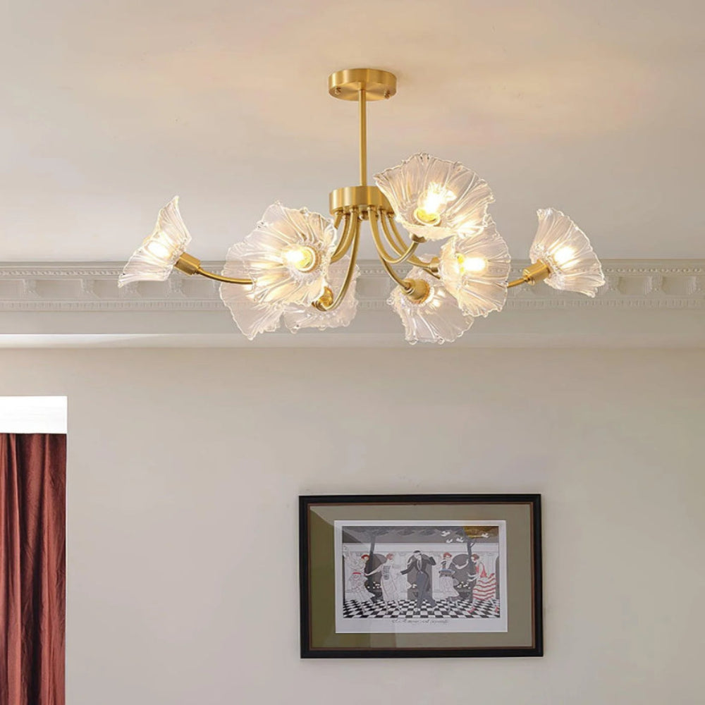 Kalin Flower Glass Chandelier - Auraolight