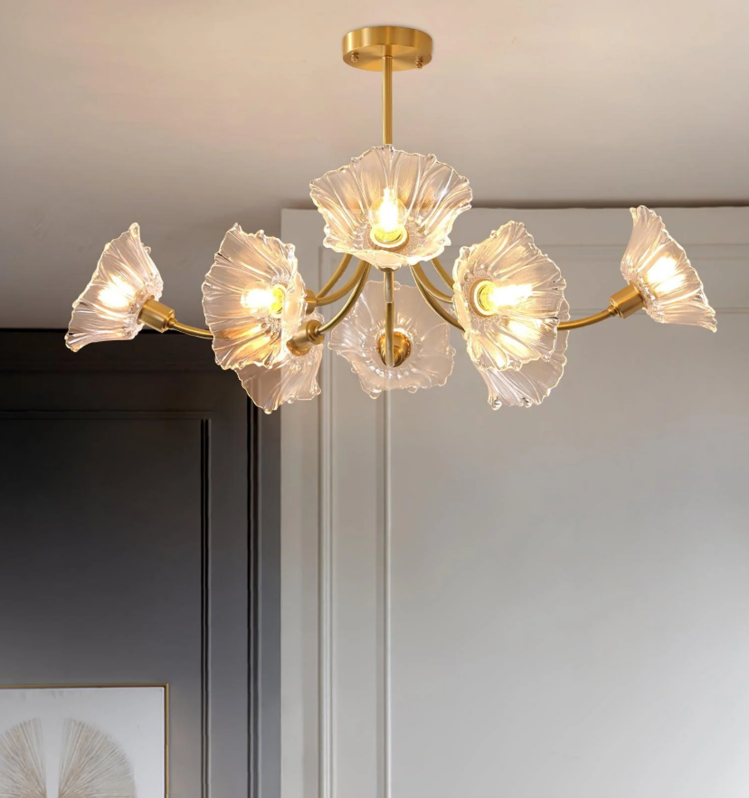 Kalin Flower Glass Chandelier - Auraolight