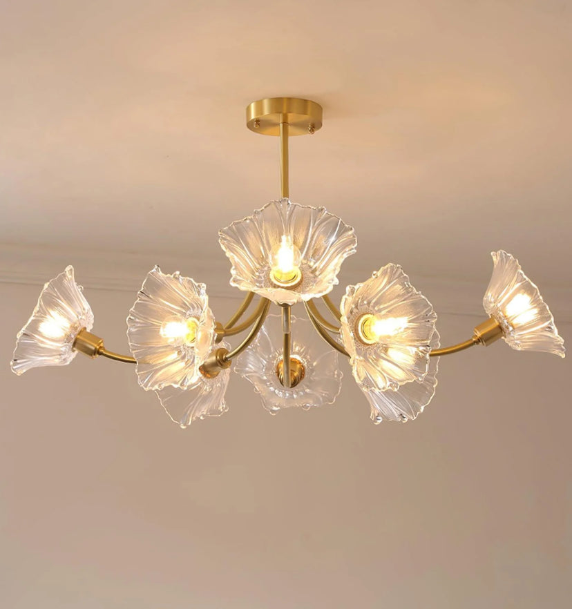 Kalin Flower Glass Chandelier - Auraolight