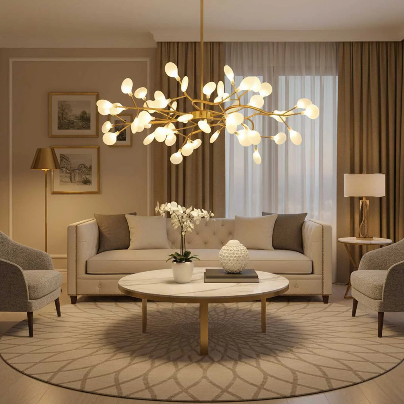 LED Firefly Sputnik Chandelier - Auraolight