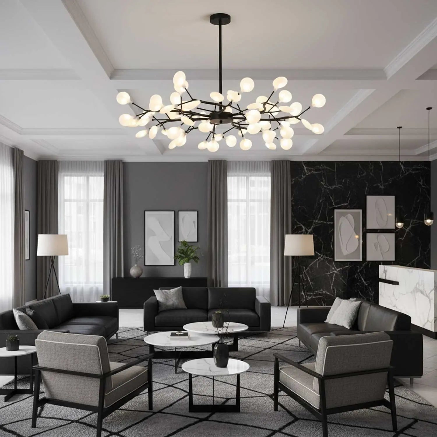 LED Firefly Sputnik Chandelier - Auraolight