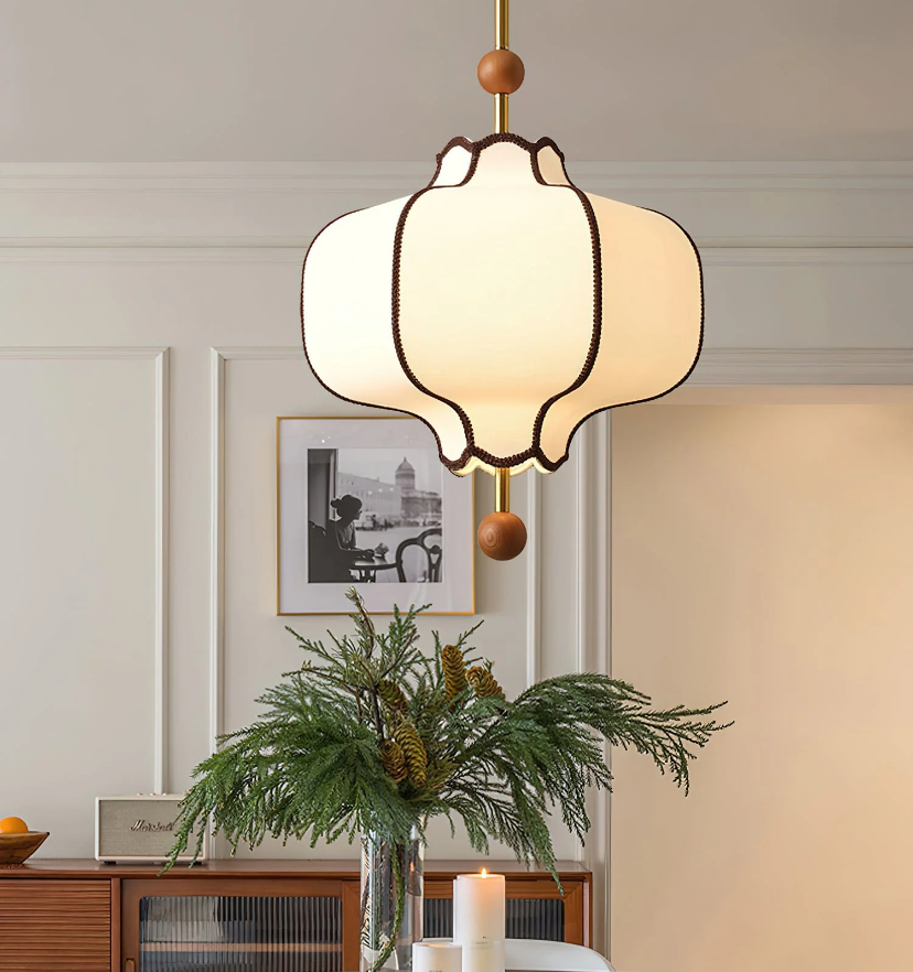 Lantern Fabric Pendant Light - Auraolight