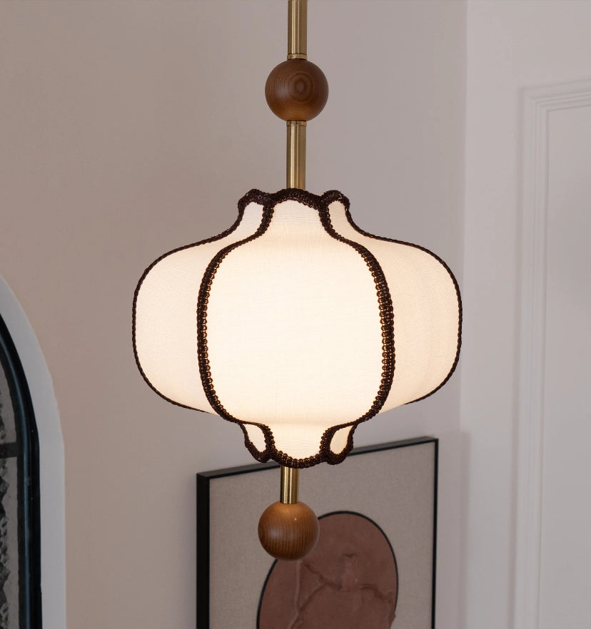 Lantern Fabric Pendant Light - Auraolight