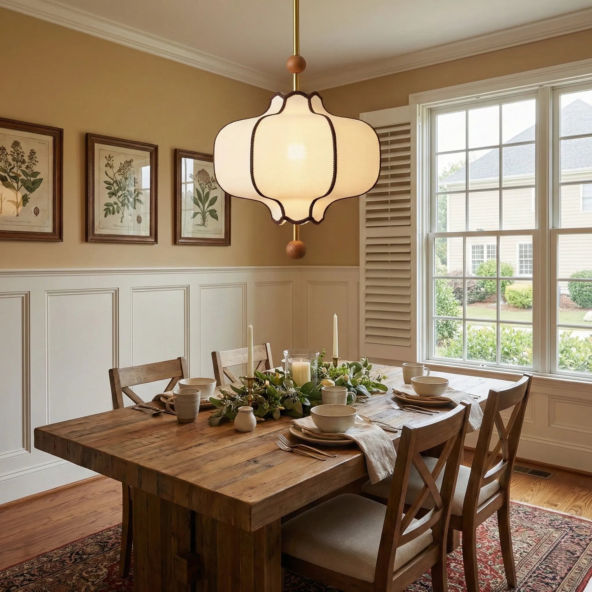 Lantern Fabric Pendant Light