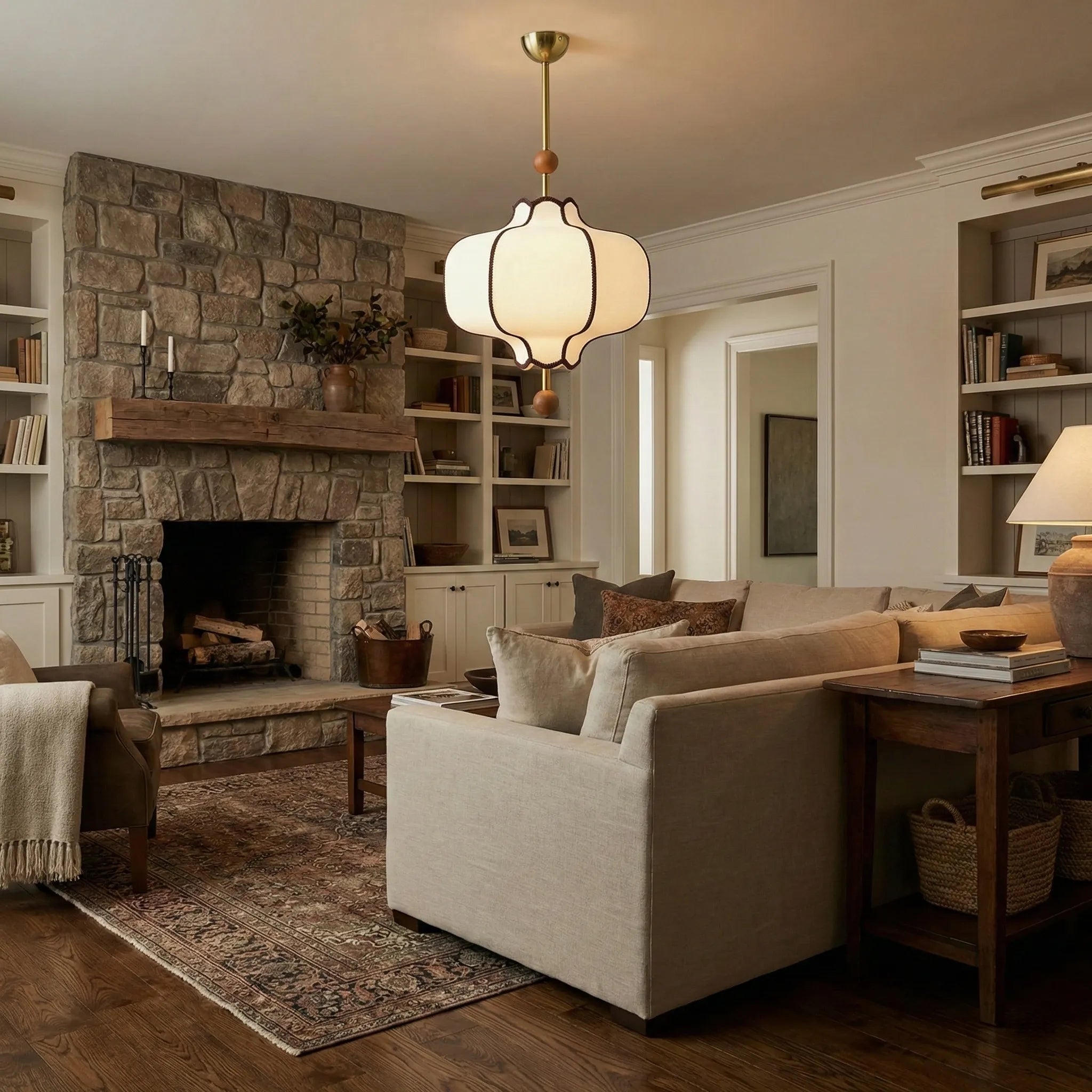 Lantern Fabric Pendant Light