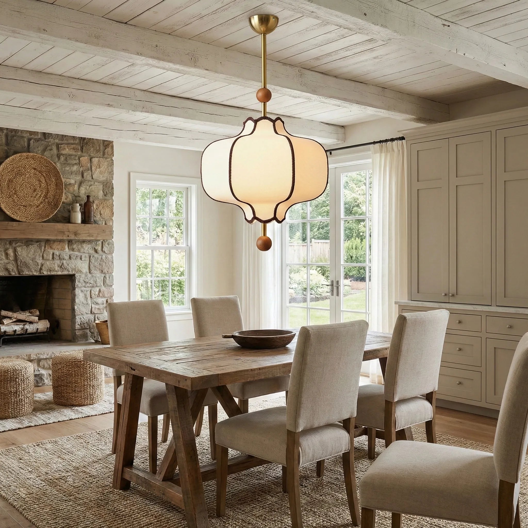 Lantern Fabric Pendant Light