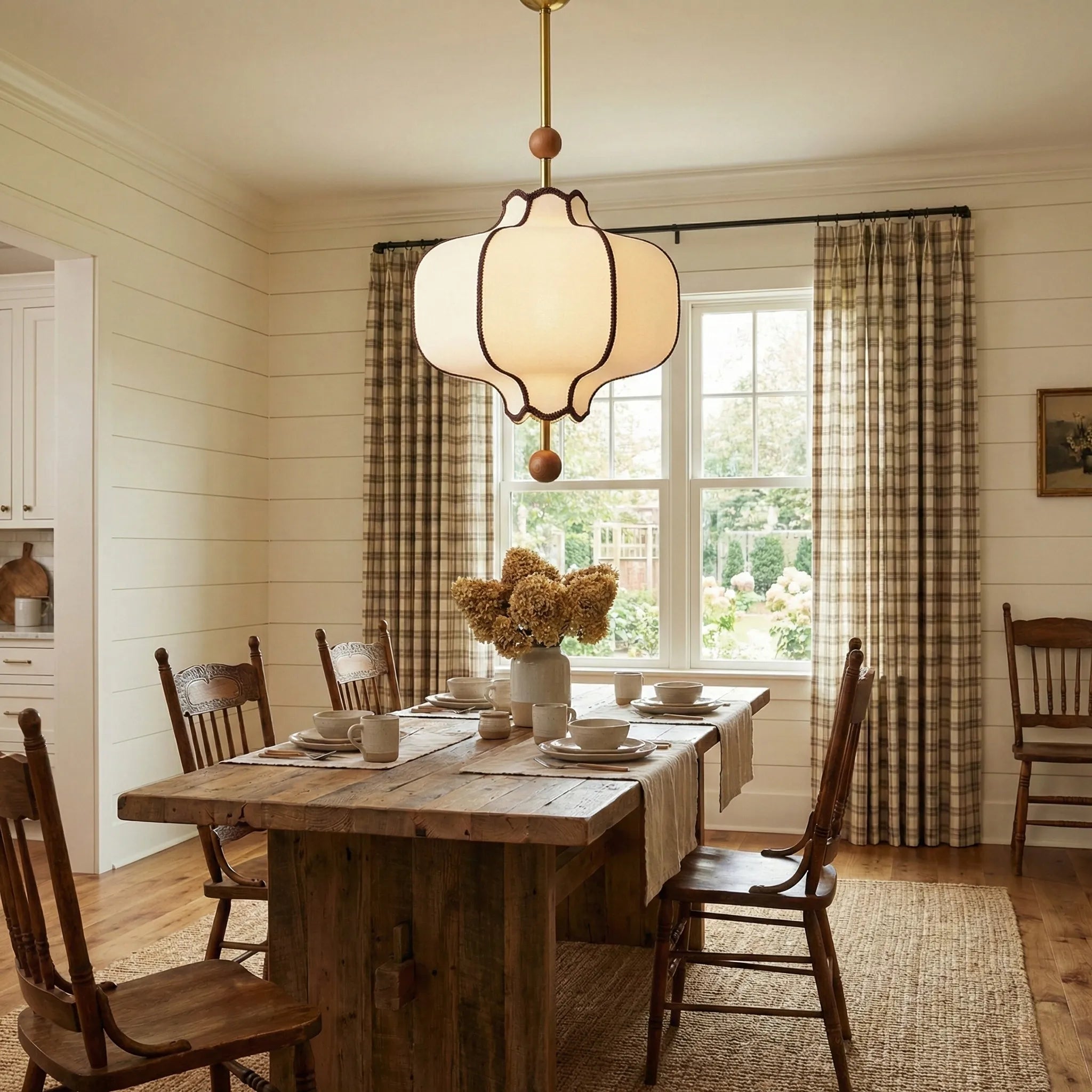 Lantern Fabric Pendant Light