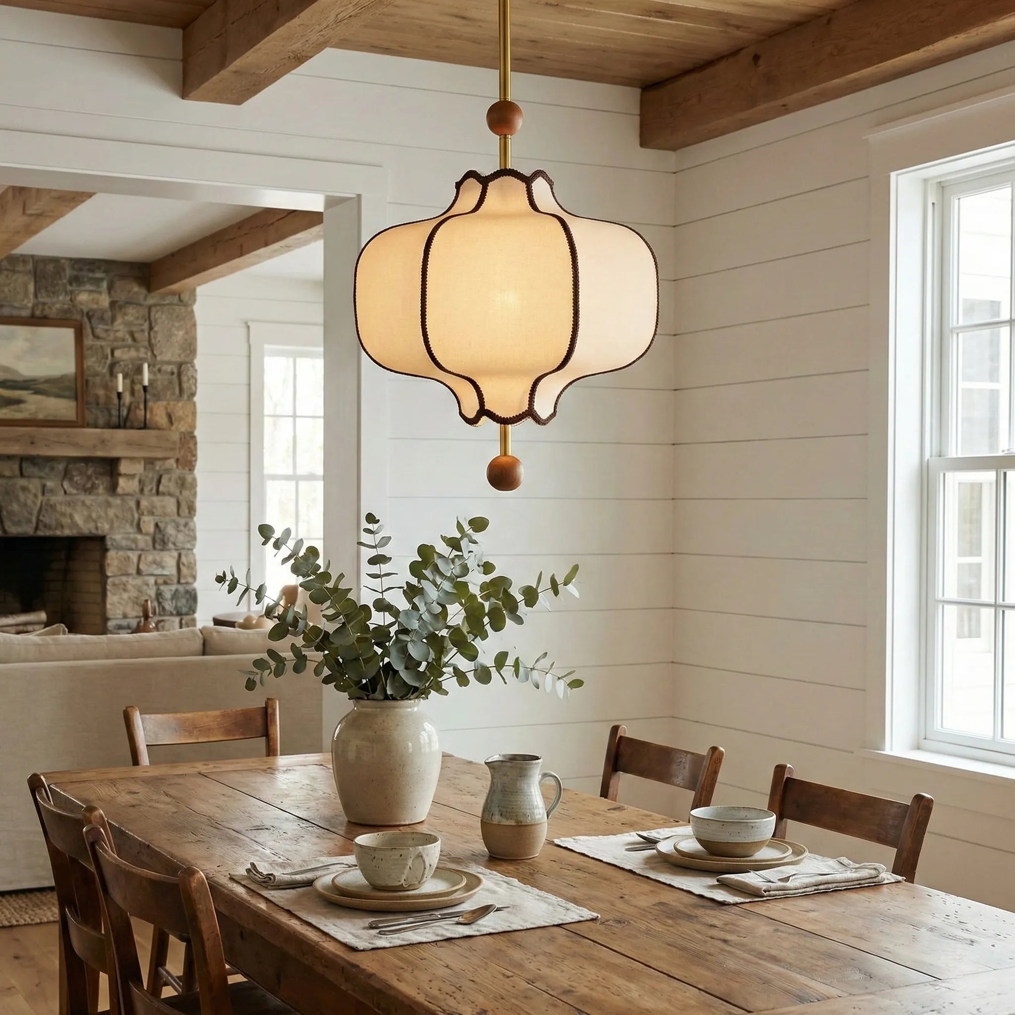 Lantern Fabric Pendant Light