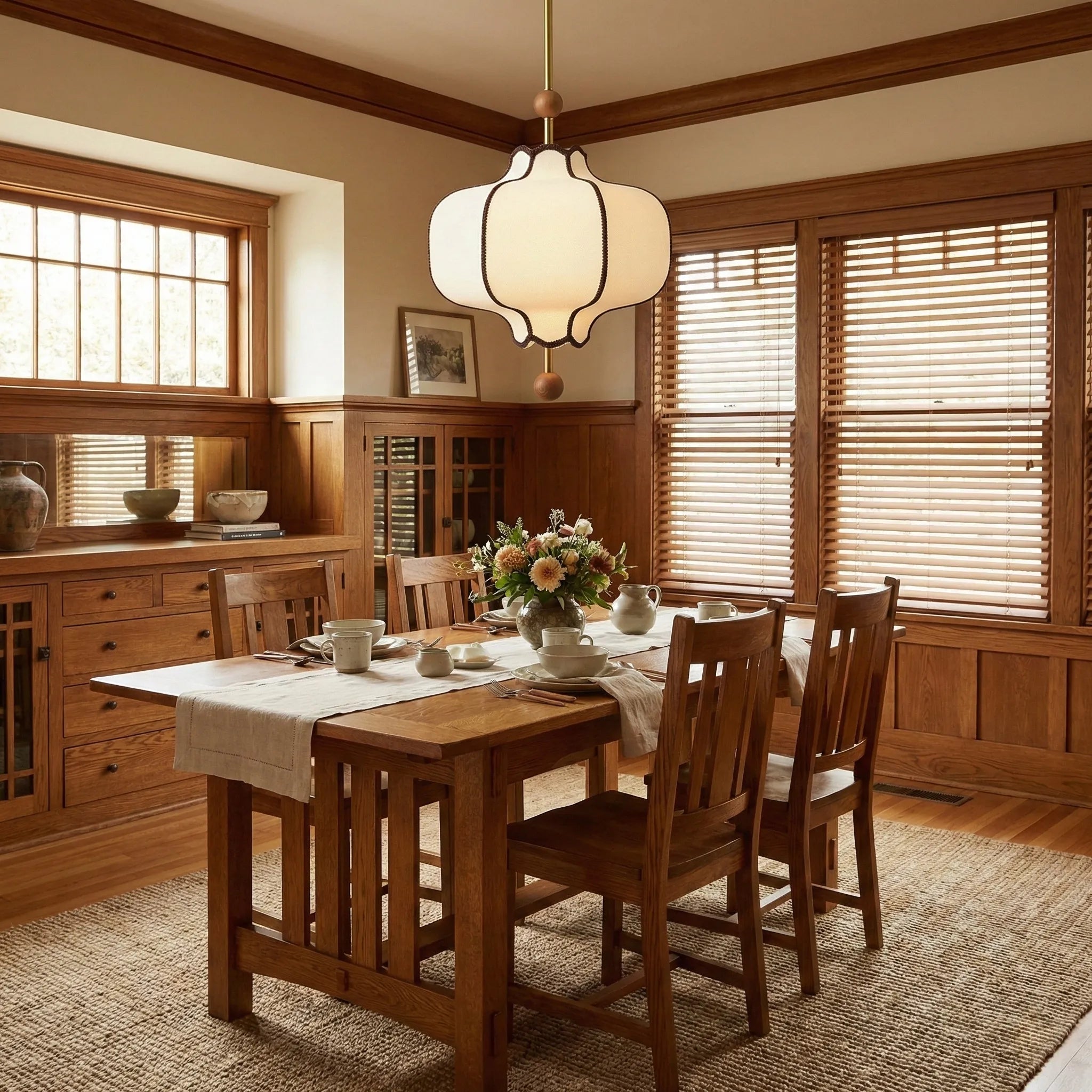 Lantern Fabric Pendant Light
