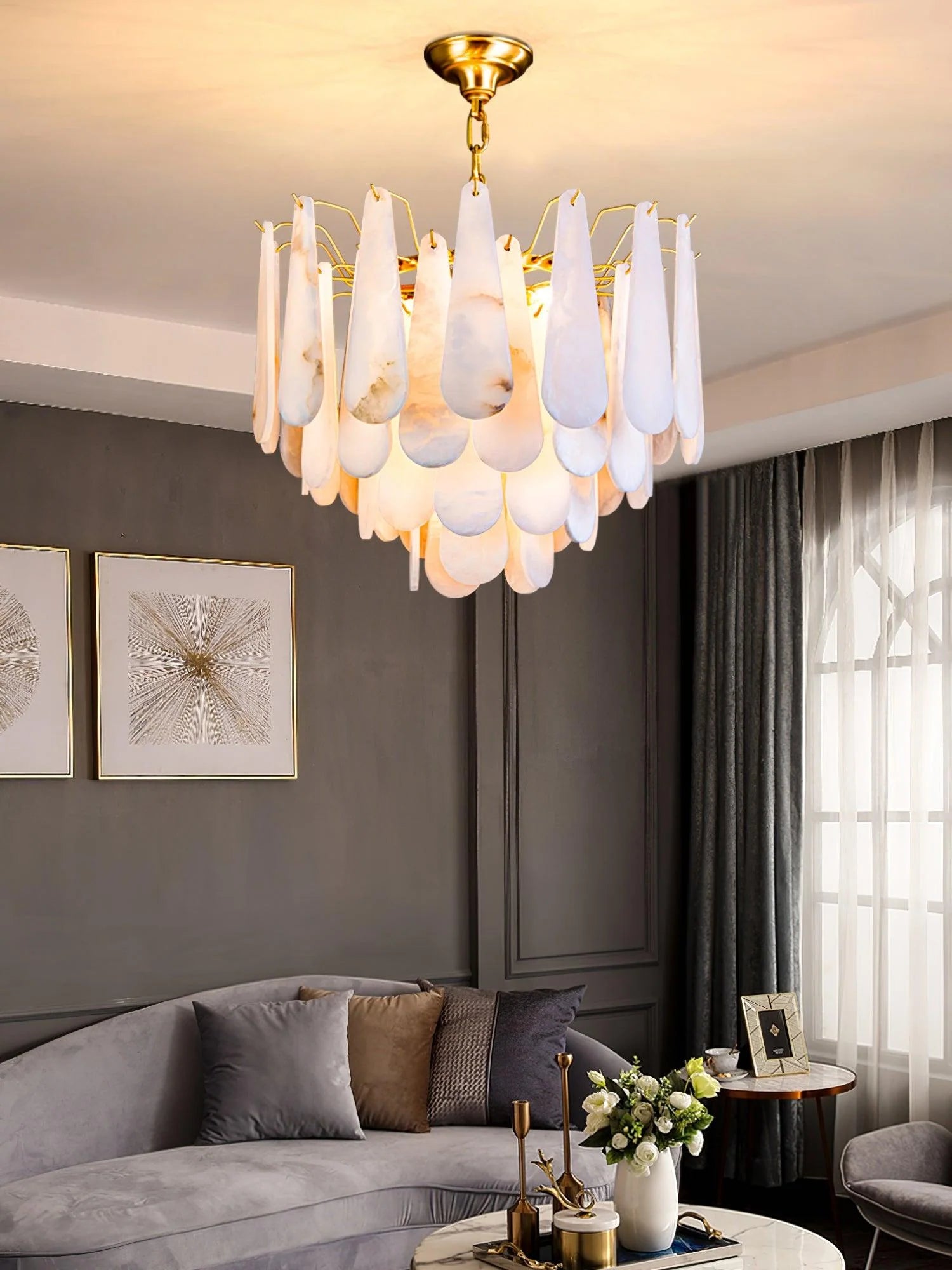 Leon Alabaster Chandelier - Yiarolight