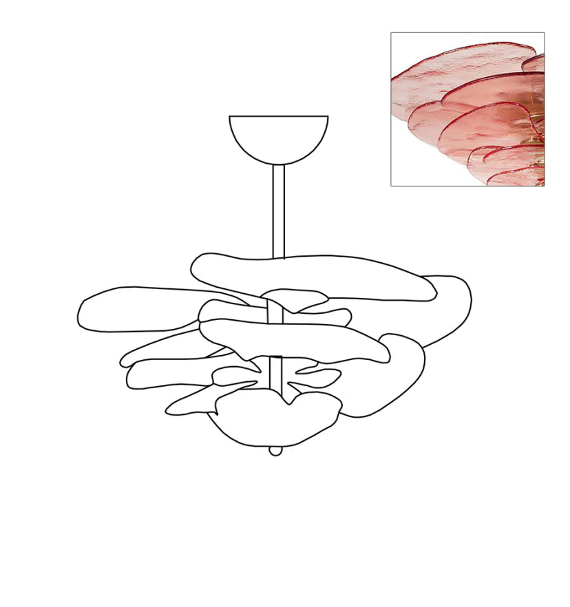 Petals Murano Chandelier - Yiarolight