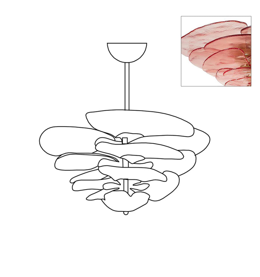 Petals Murano Chandelier - Yiarolight