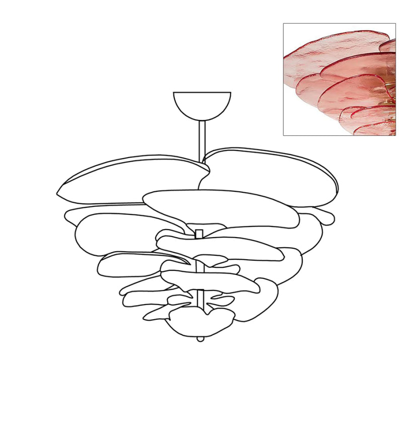 Petals Murano Chandelier - Yiarolight