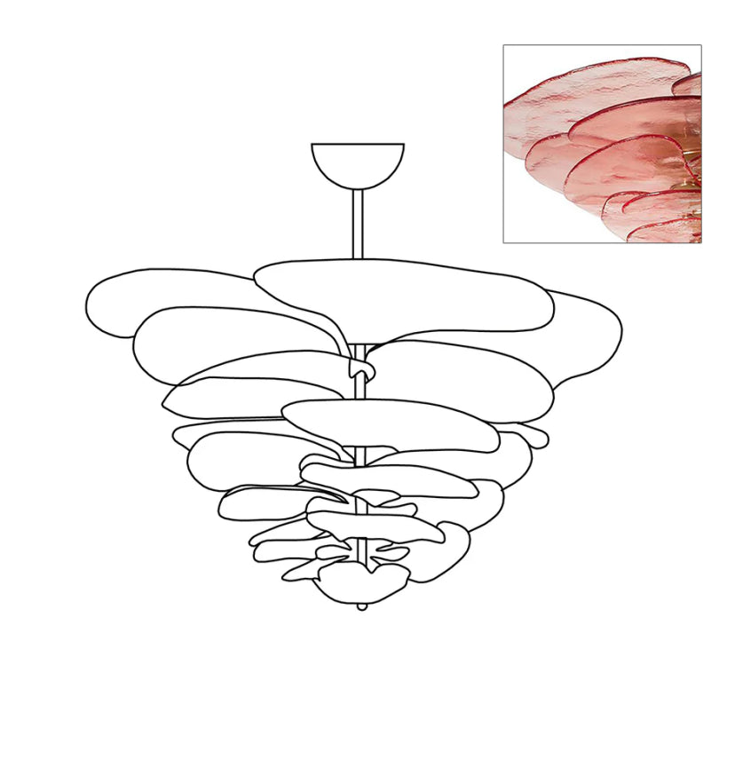 Petals Murano Chandelier - Yiarolight
