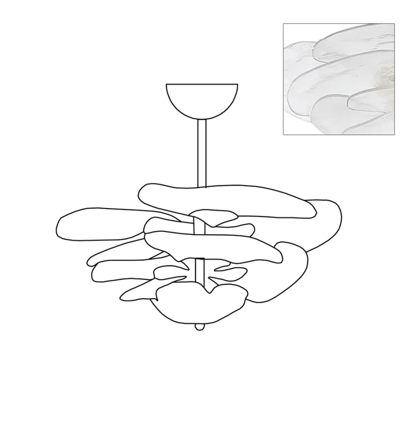 Petals Murano Chandelier - Yiarolight