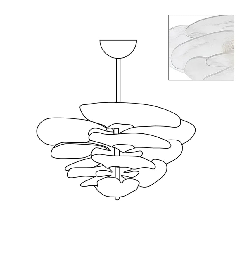 Petals Murano Chandelier - Yiarolight