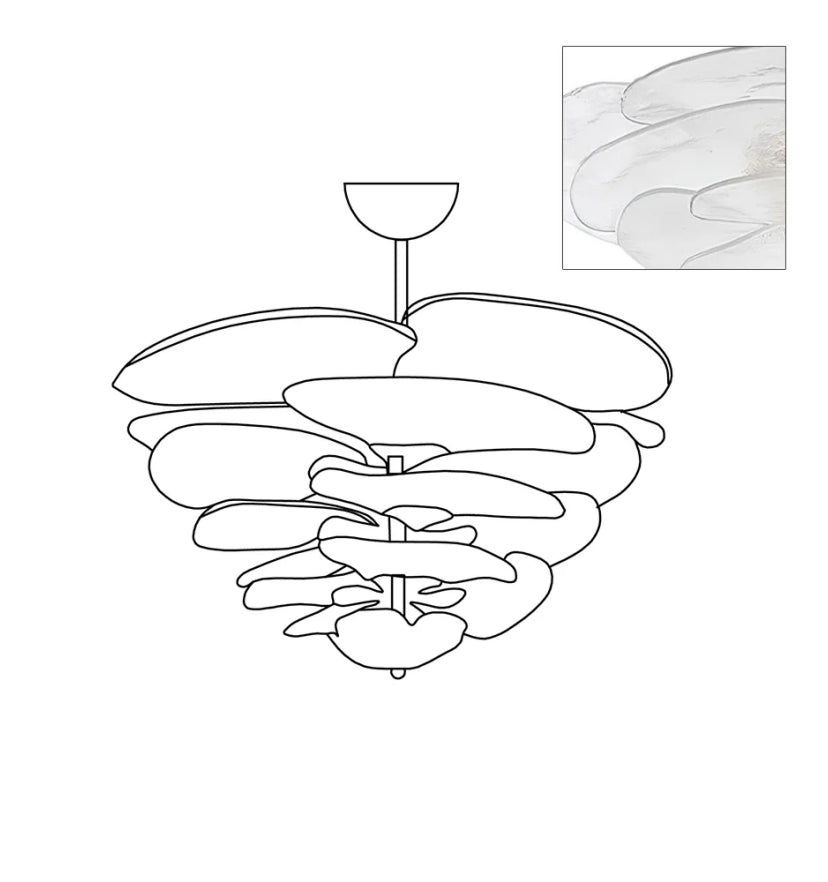 Petals Murano Chandelier - Yiarolight
