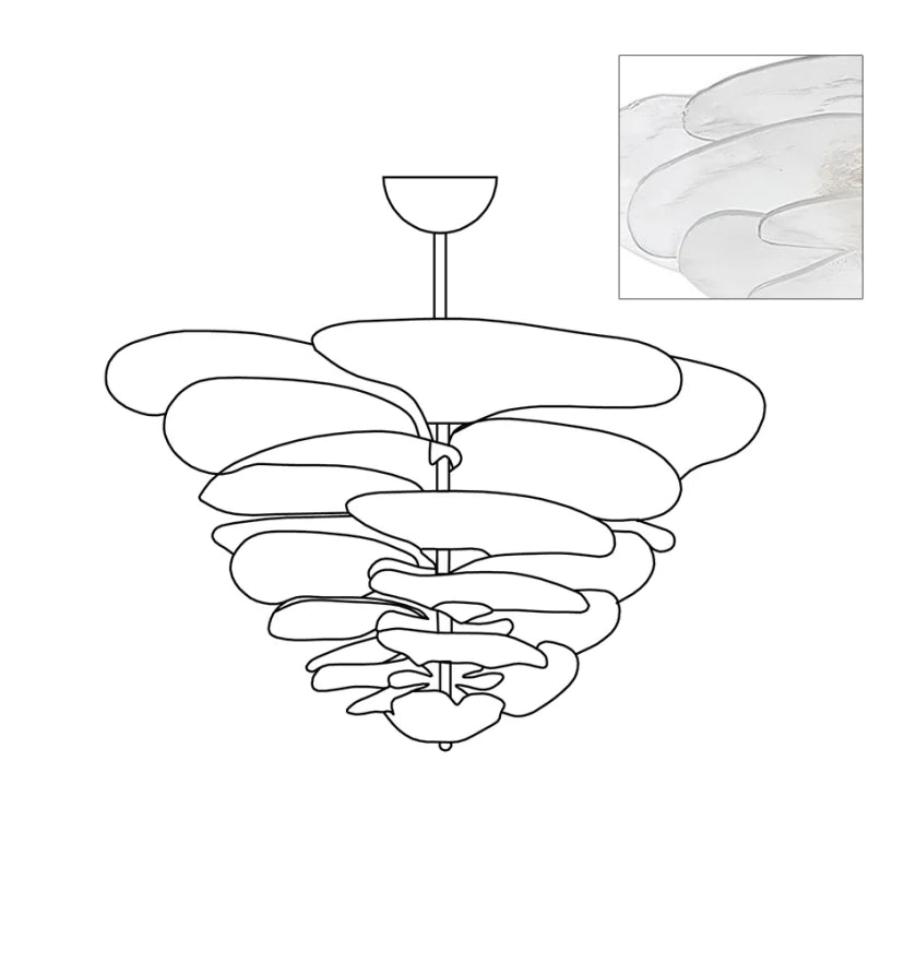 Petals Murano Chandelier - Yiarolight