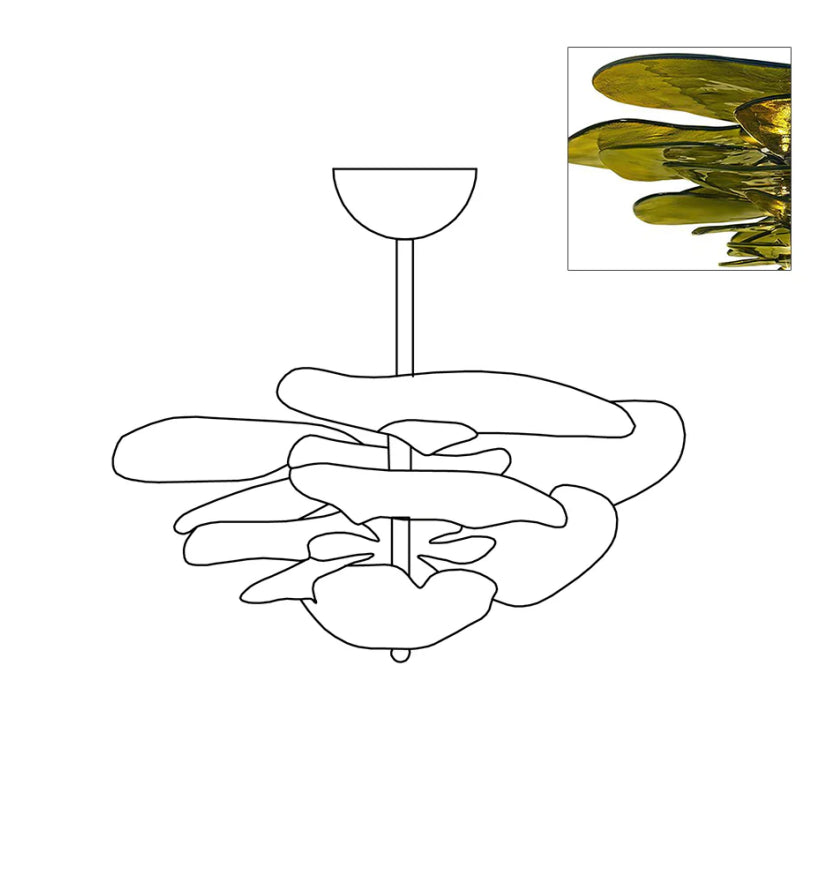 Petals Murano Chandelier - Yiarolight
