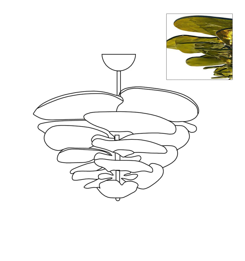 Petals Murano Chandelier - Yiarolight
