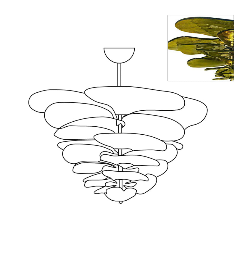 Petals Murano Chandelier - Yiarolight